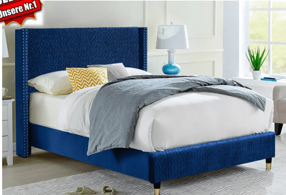 Happy Home Plattform Bett - ca. 160 x 200 cm, Grau, ohne Matratze