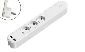 essentials Smart Home 3-fach Steckdosenleiste USB